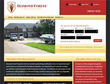 Tablet Screenshot of diamondforestproperties.com